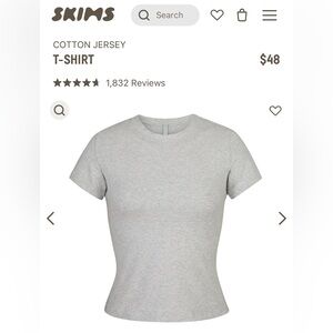 Skims cotton jersey t shirt